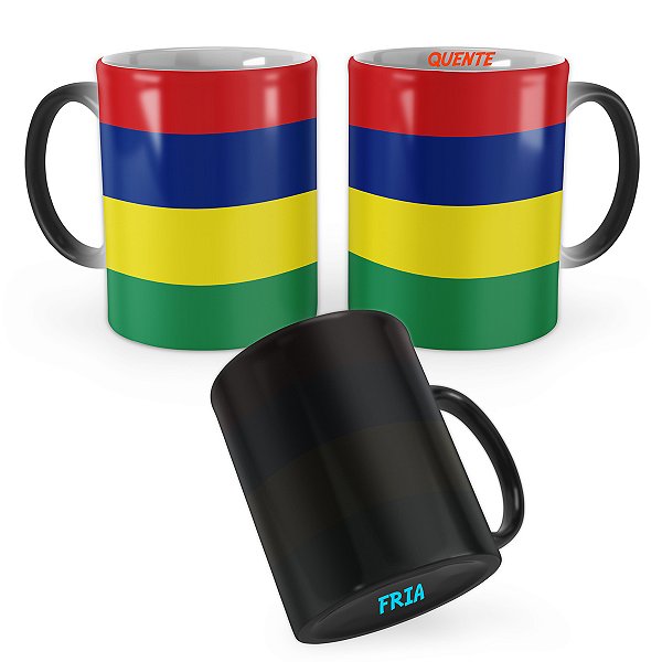 Caneca Mágica Bandeira Maurício País