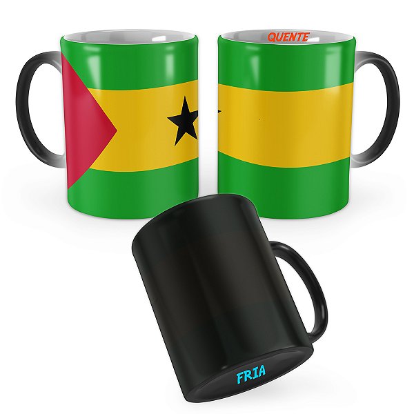 Caneca Mágica Bandeira São Tomé e Príncipe País