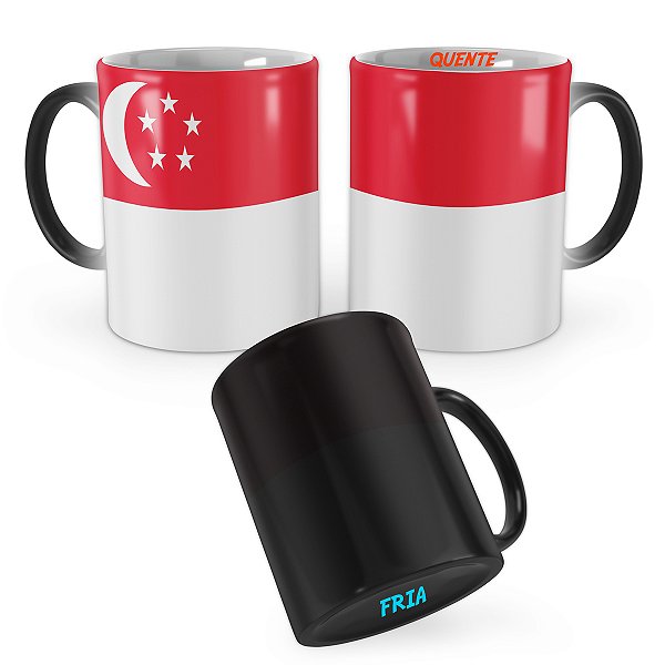 Caneca Mágica Bandeira Singapura País