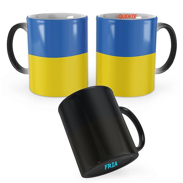 Caneca Mágica Bandeira Ucrânia País