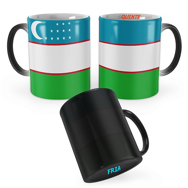 Caneca Mágica Bandeira Uzbequistão País