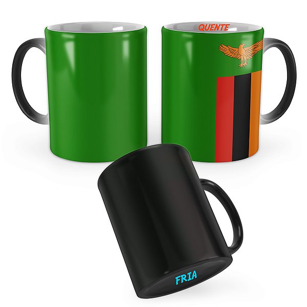 Caneca Mágica Bandeira Zâmbia País