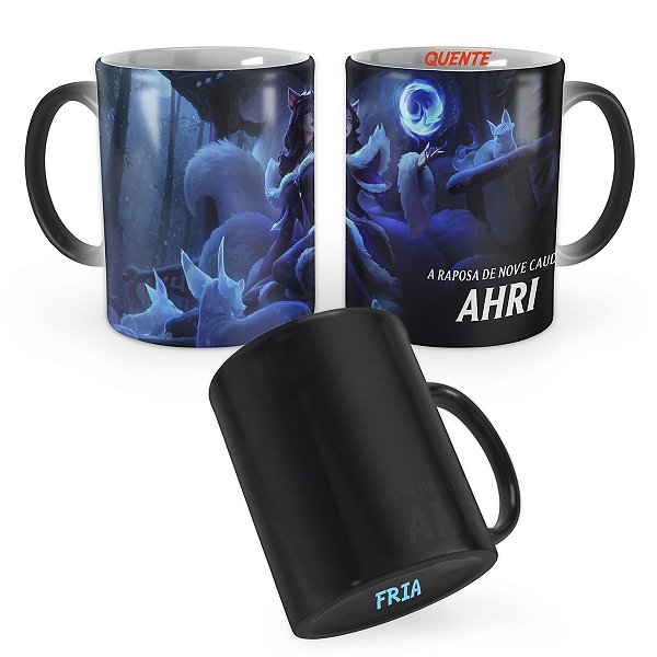 Caneca Mágica Ahri Noturna League of Legends Lol