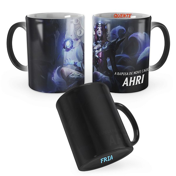 Caneca Mágica Ahri Lua Nevada League of Legends Lol