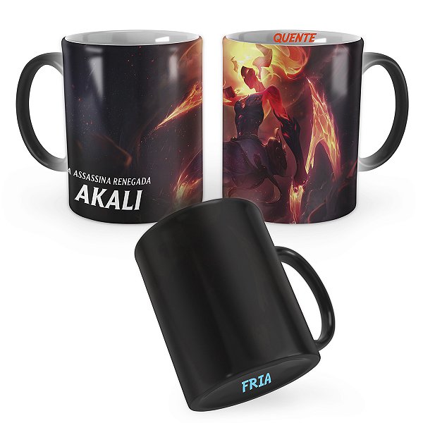 Caneca Mágica Akali Infernal League of Legends Lol