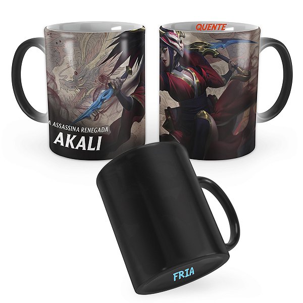 Caneca Mágica Akali Akali Lua Sangrenta League of Legends Lol