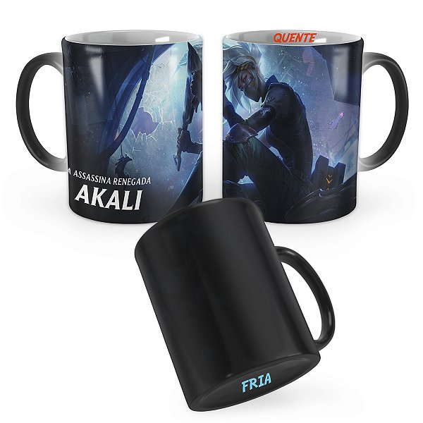 Caneca Mágica Akali Presas de Prata League of Legends Lol