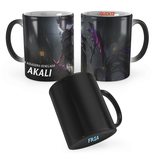 Caneca Mágica Akali Pesadelo na Cidade do Crime League of Legends