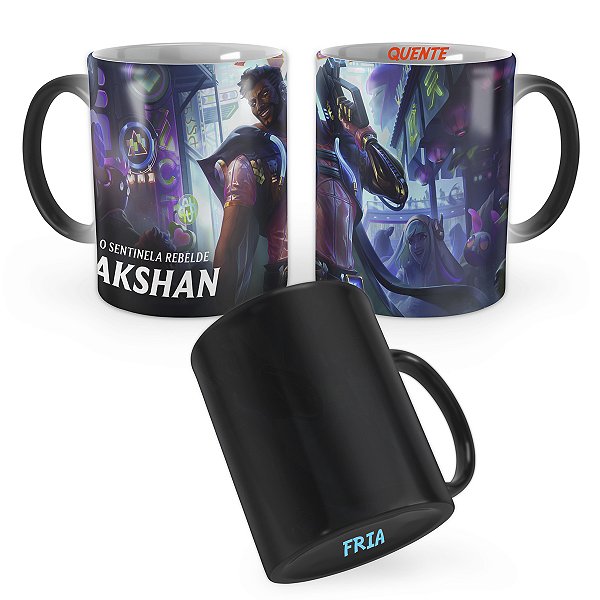 Caneca Mágica Akshan Ciberpop League of Legends Lol