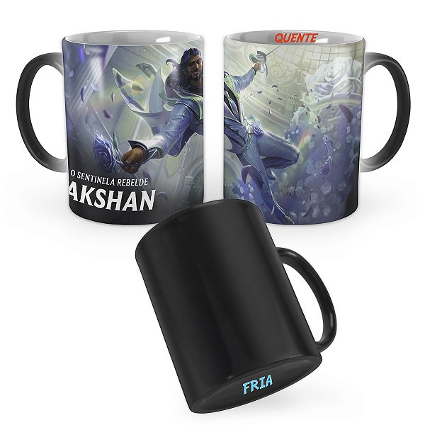 Caneca Mágica Akshan Rosa de Cristal League of Legends Lol