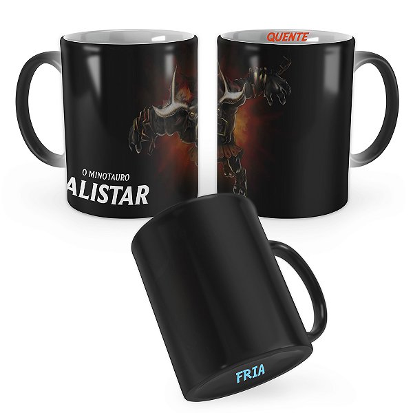 Caneca Mágica Alistar Negro League of Legends Lol