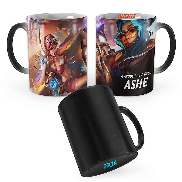 Caneca Mágica Ashe Canção do Oceano League of Legends Lol
