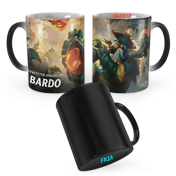 Caneca Mágica Bardo Pergaminhos Shan Hai League of Legends Lol