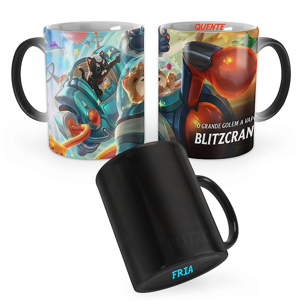 Caneca Mágica Blitz e Crank Embalos no Espaço League of Legends Lol