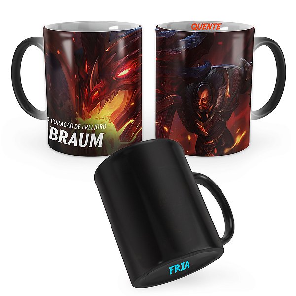 Caneca Mágica Braum Caçador de Dragões League of Legends Lol