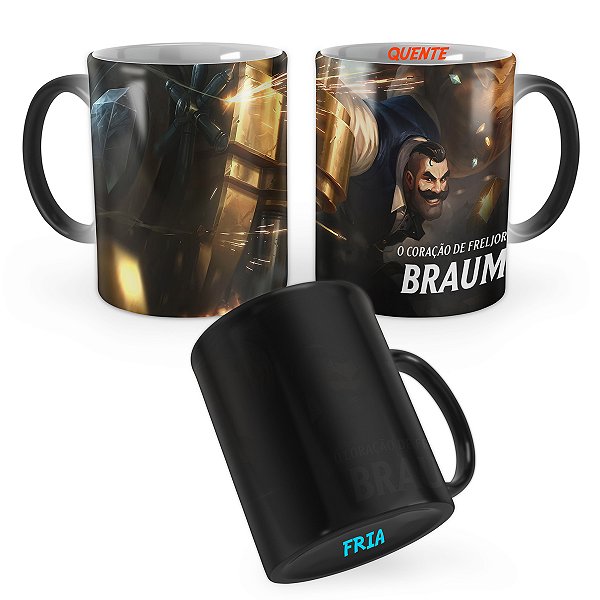 Caneca Mágica Braum Cidade do Crime League of Legends Lol