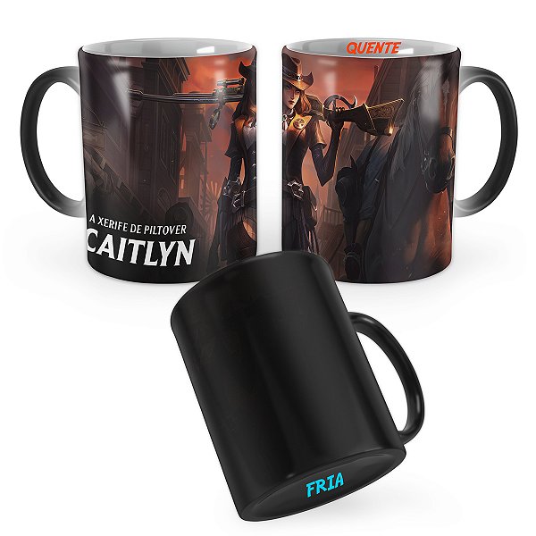 Caneca Mágica Xerife Caitlyn League of Legends Lol