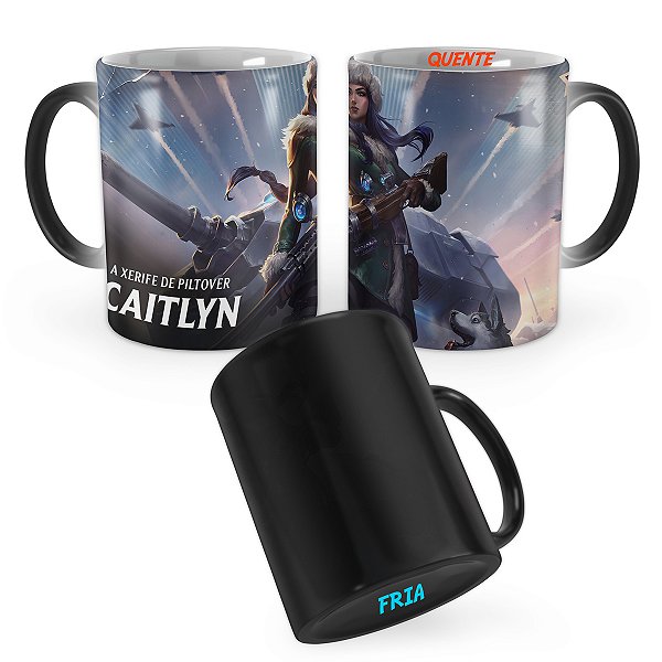 Caneca Mágica Caitlyn Guerrilheira do Ártico League of Legends Lol