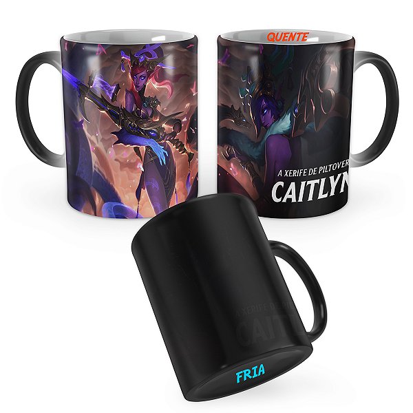 Caneca Mágica Caitlyn Espeto Lunar League of Legends Lol