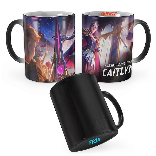 Caneca Mágica Caitlyn Academia de Batalha League of Legends Lol
