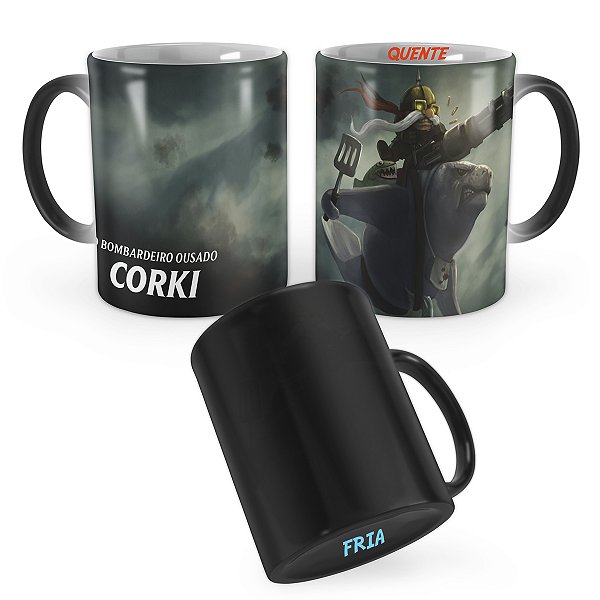 Caneca Mágica Corki Montando em URF League of Legends Lol