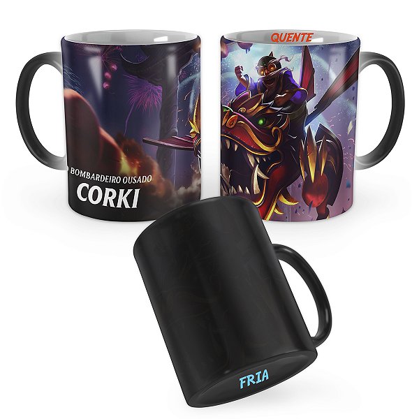 Caneca Mágica Corki Asas de Dragão League of Legends Lol