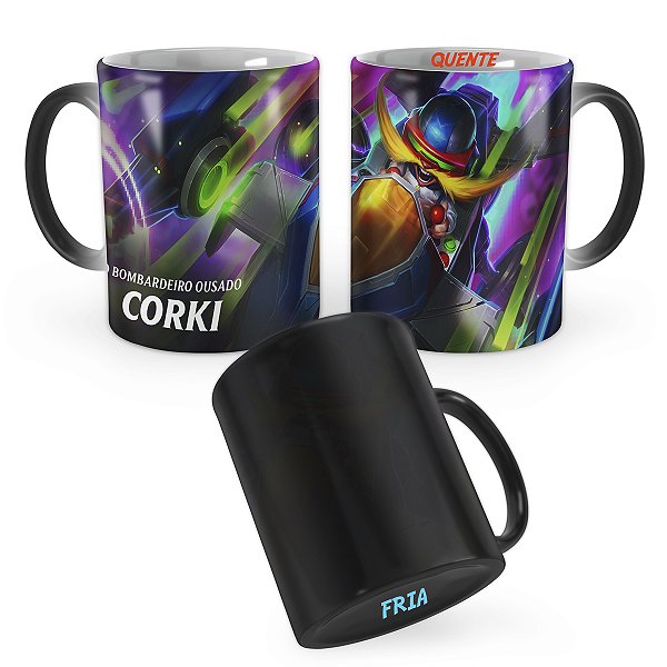 Caneca Mágica Corki Fliperama League of Legends Lol