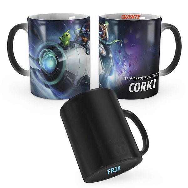 Caneca Mágica Corki Astronauta League of Legends Lol