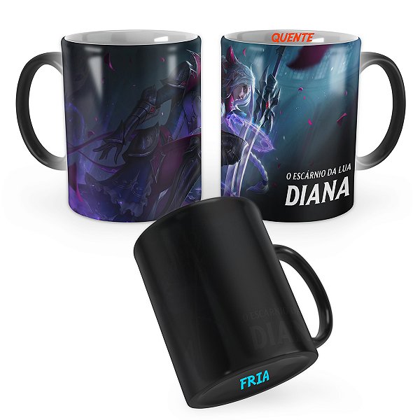 Caneca Mágica Diana Rainha de Batalha League of Legends Lol