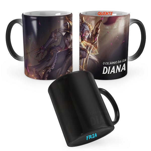 Caneca Mágica Diana Rainha de Batalha de Prestígio LOL