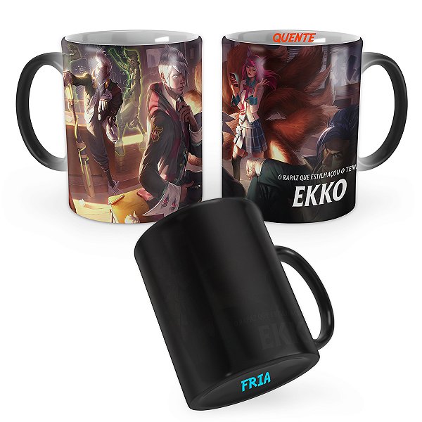 Caneca Mágica Ekko Colegial League of Legends Lol