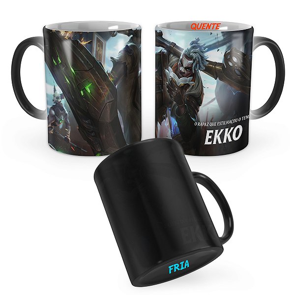 Caneca Mágica Ekko Fogolume League of Legends Lol