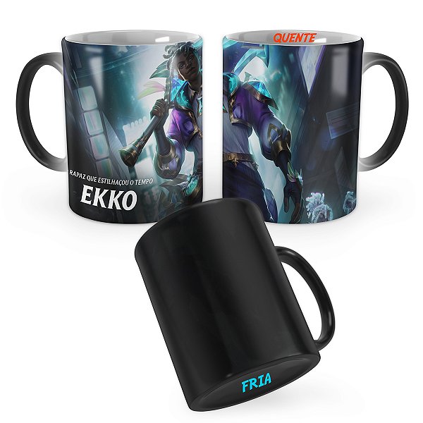 Caneca Mágica Ekko Guardião Estelar de Prestígio League of Legends