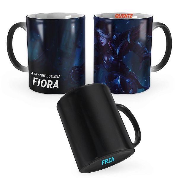 Caneca Mágica Fiora Corvo Noturno League of Legends Lol