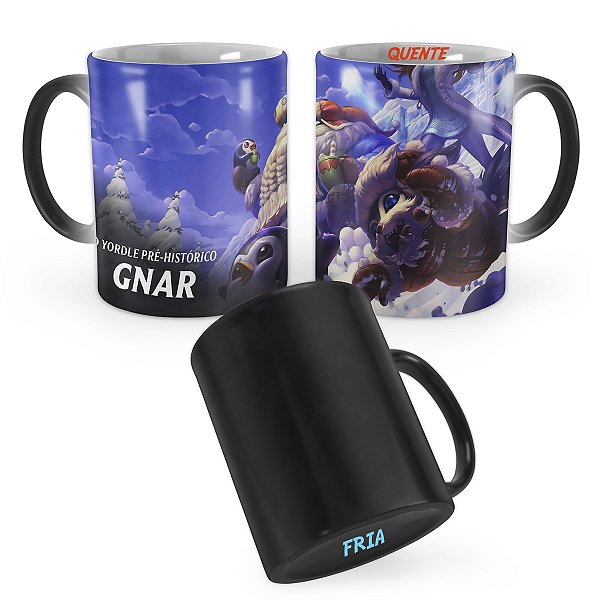 Caneca Mágica Gnar Dia Nevado League of Legends Lol