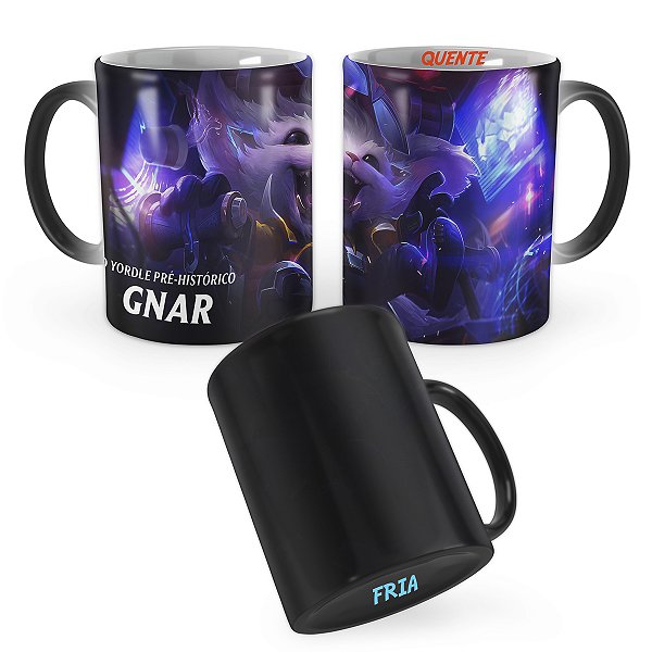 Caneca Mágica Gnar Supergaláctico League of Legends Lol