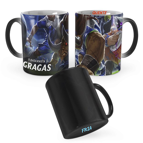 Caneca Mágica Gragas Fã de Carteirinha League of Legends Lol
