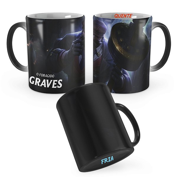 Caneca Mágica Graves Cidade do Crime League of Legends Lol