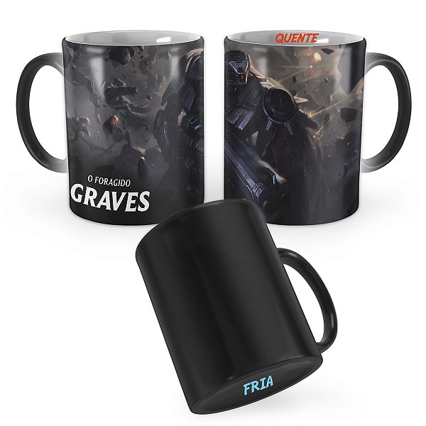Caneca Mágica Graves Pretoriano League of Legends Lol