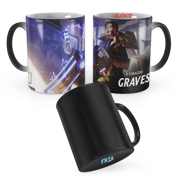 Caneca Mágica Graves Professor da Academia League of Legends Lol