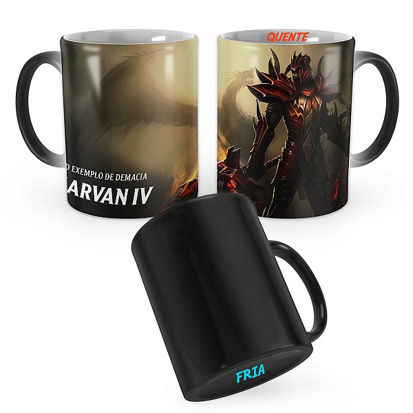 Caneca Mágica Jarvan IV Caçador de Dragões League of Legends Lol