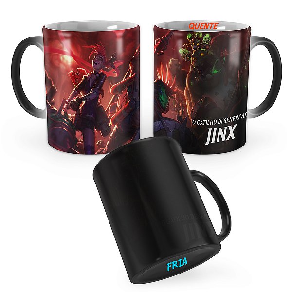 Caneca Mágica Jinx Caça-Zumbis League of Legends Lol