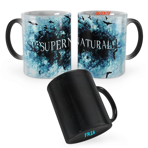 Caneca Mágica Sobrenatural Supernatural Corvos Logo - Oferta