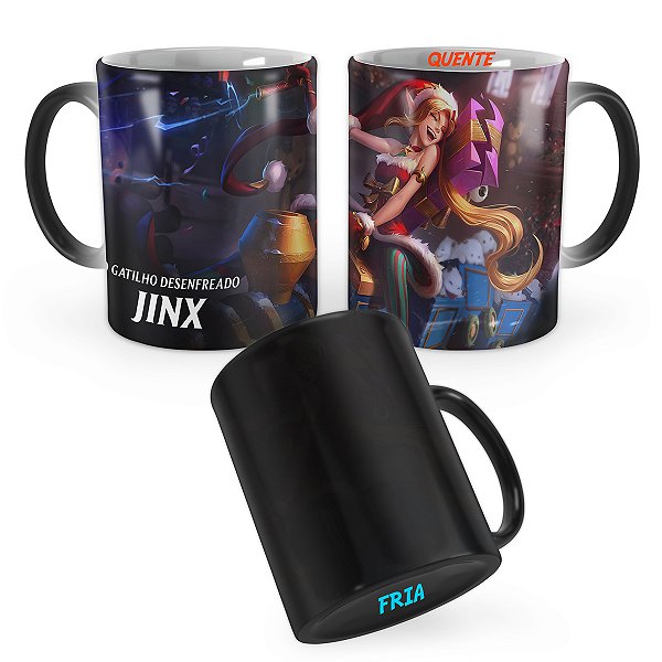 Caneca Mágica Jinx Duende Ambiciosa League of Legends Lol