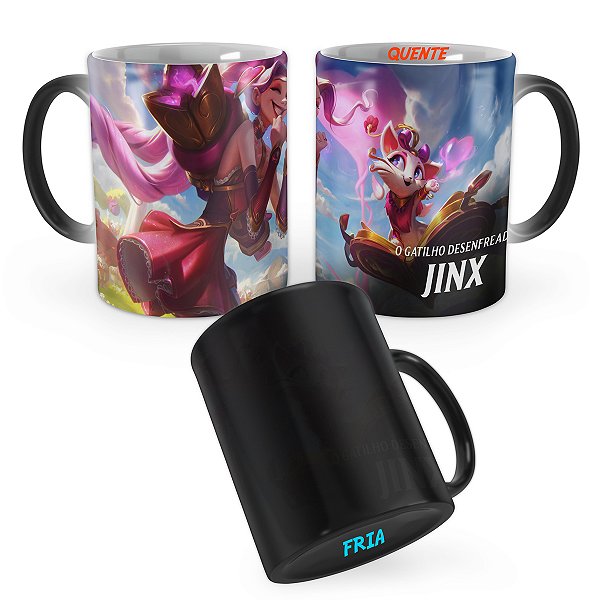 Caneca Mágica Jinx Cupido Mortal League of Legends Lol