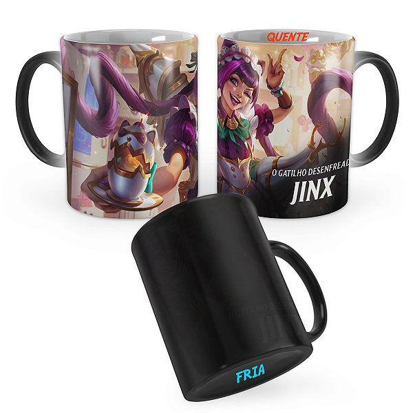 Caneca Mágica Jinx Kawaii Café League of Legends Lol
