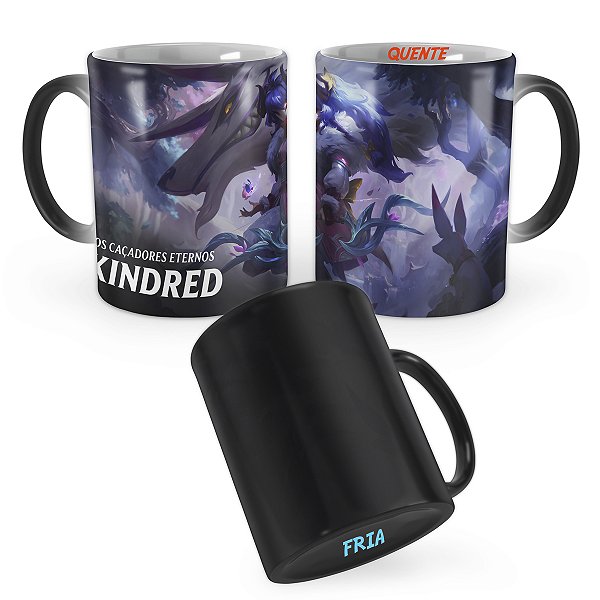 Caneca Mágica Kindred Florescer Espiritual League of Legends Lol