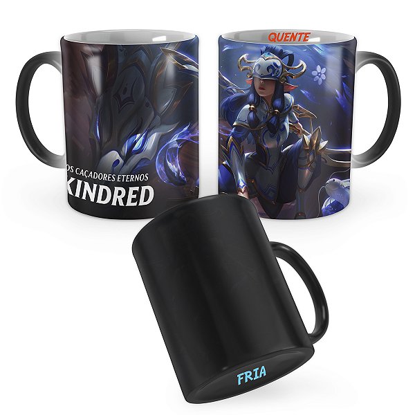 Caneca Mágica Kindred de Porcelana League of Legends Lol
