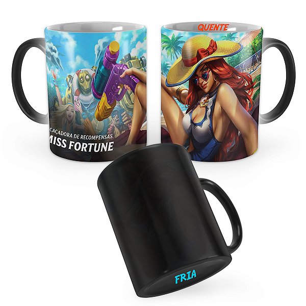 Caneca Mágica Miss Fortune Curtindo o Verão League of Legends Lol