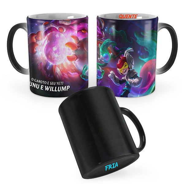 Caneca Mágica Nunu e Willump Embalos no Espaço League of Legends